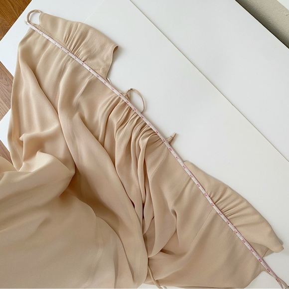 REFORMATION CALLALILY beige cream champagne backless v-neck wrap maxi dress - Picture 16 of 16